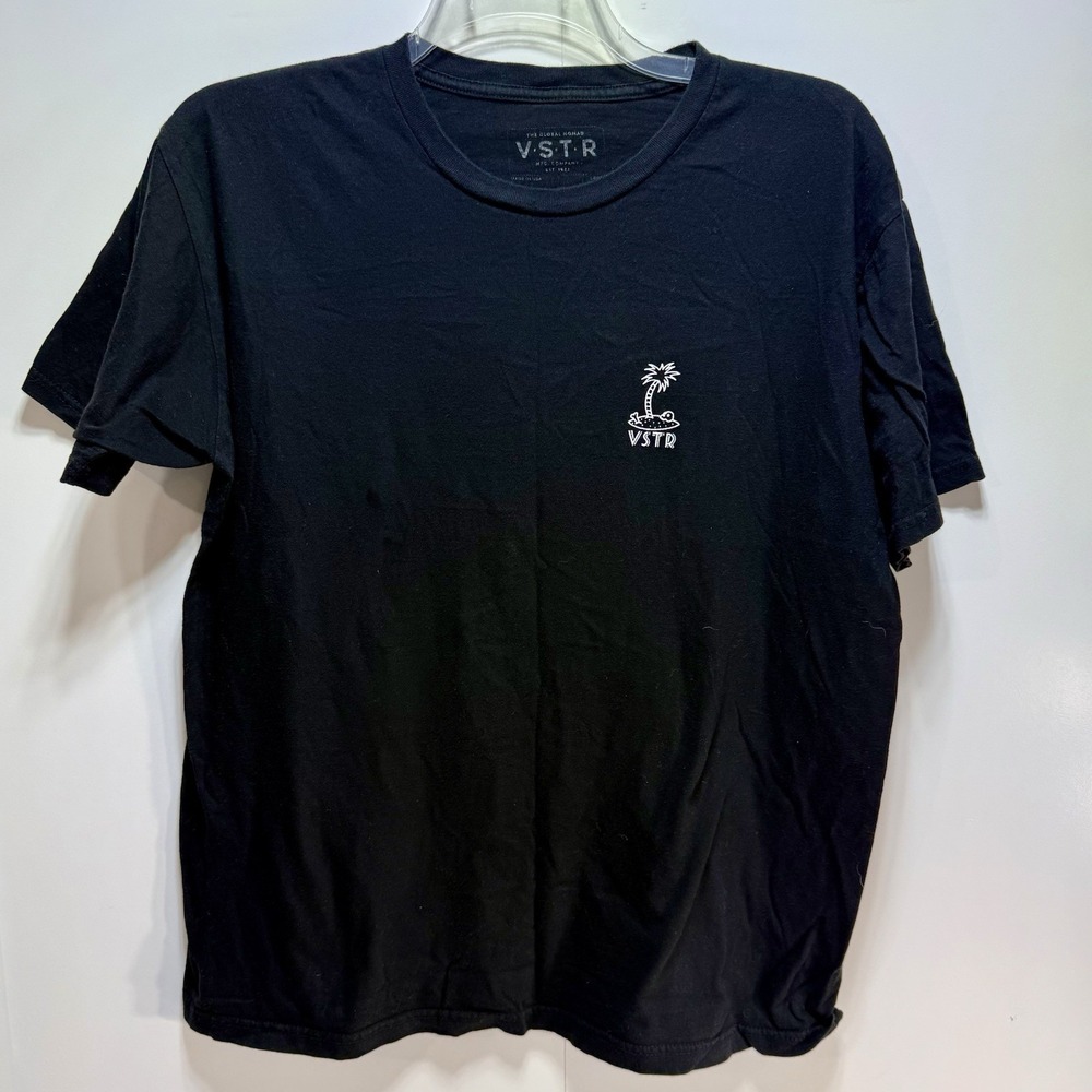 V.S.T.R Surf T Shirt Here for a Good Time Not a Long Time Men's Size Large Black